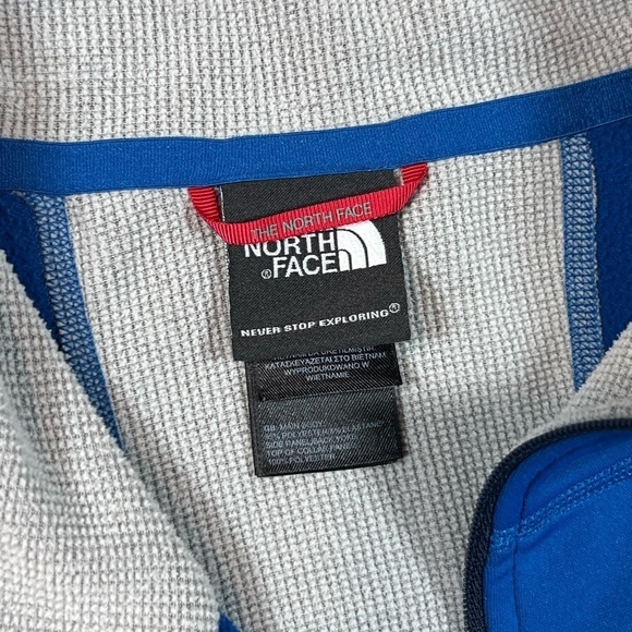 The North Face Large FlashDry Lightweight Blue Gray Full Zip Vest Stretch Cotton - Picture 5 of 12